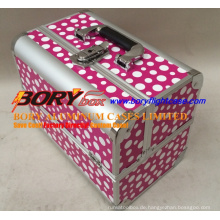 Fancy Pink DOT Aluminium Kosmetikbox Make-up Fall